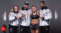 Coach Sayif Sauf and his team Fortis MMA celebrate the 100th victory at UFC Vegas 104 | MMA News - The Times of India