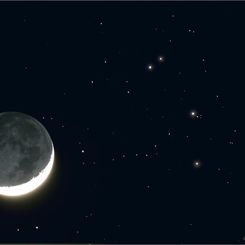 April's Moon and the Pleiades