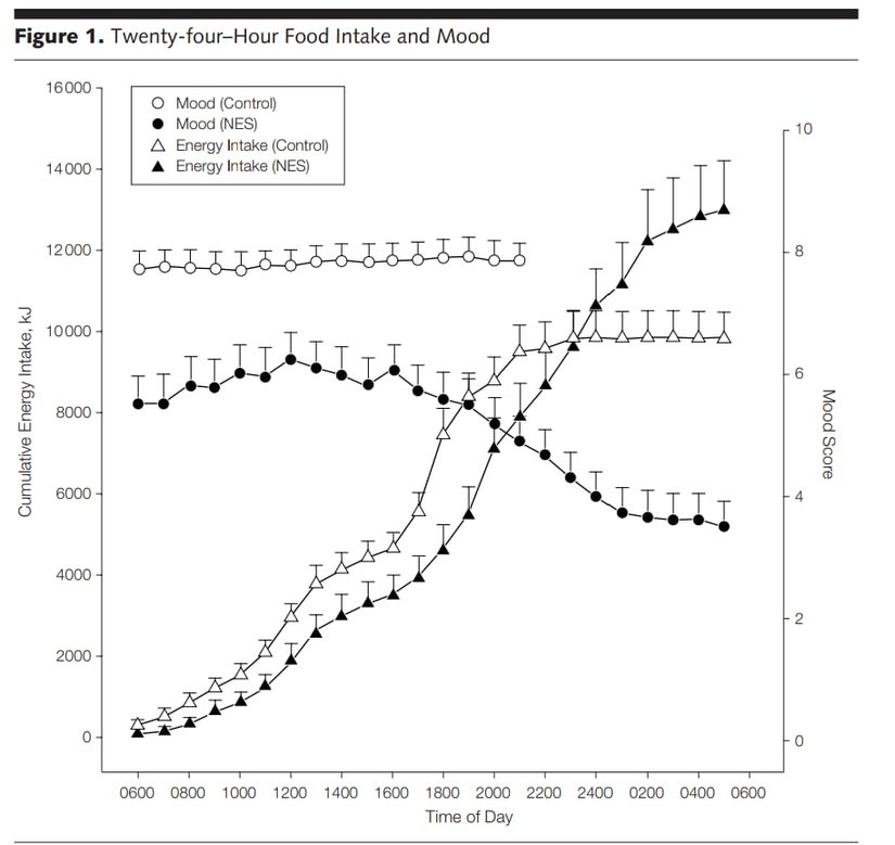 GYS olan bireylerin gün içerisindeki enerji alımlarını gösteren araştırma