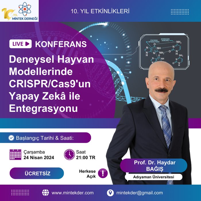 Deneysel Hayvan Modellerinde CRISPR/Cas9 - Prof. Dr. Haydar BAĞIŞ - Canlı Yayın