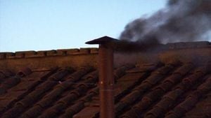 Black Smoke Signals No Pope Elected On First Ballot