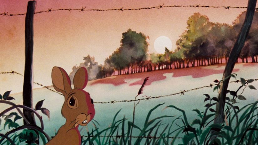 Richard Adams’ın Watership Down romanından uyarlanan 1978 yapımı  filmden bir sahne.