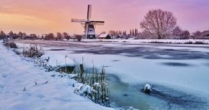 Snow Expected As Unseasonably Cold Weather Hits Netherlands