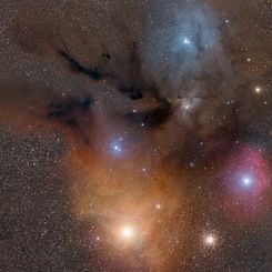 Colorful Clouds Near Rho Ophiuchi