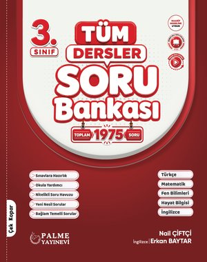 Palme 3.Sınıf Tüm Dersler Soru Bankası Kitabı