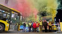 Bahnen und Busse der BVG stehen seit dem Morgen in Berlin still