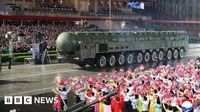 Huge missile takes centre stage at N Korea parade
