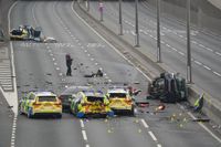 Five-car collision including several police cars shuts A1 | ITV News