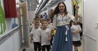 Ukraine's children start new school year in underground classrooms to avoid Russian bombs