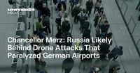 Chancellor Merz: Russia Likely Behind Drone Attacks That Paralyzed German Airports