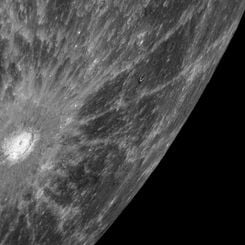 A Spectacular Rayed Crater on Mercury