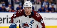 Avalanche Captain Gabe Landeskog participates in practice