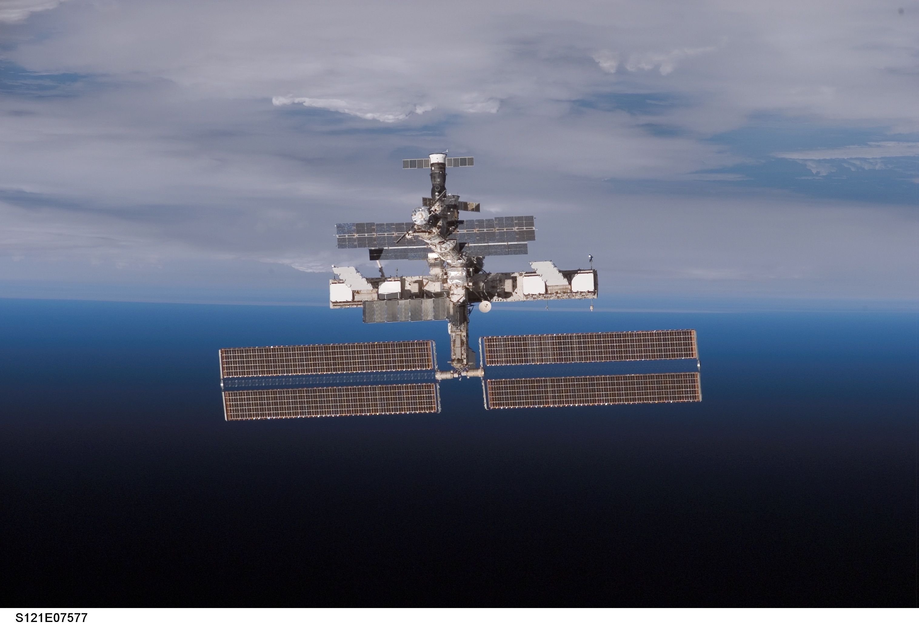 The International Space Station on the Horizon