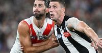 Grundy relishing big AFL ruck duels, with Cameron next