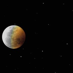 Eclipsed Moon and Stars