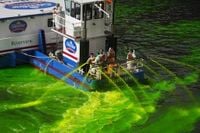 Chicago dyes its river bright green as it opens St. Patrick's Day celebrations