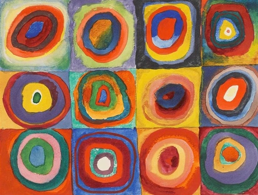 Vassily Kandinsky, 1913 - Color Study, Squares with Concentric Circles.