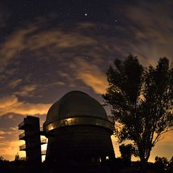 Moon Rays over Byurakan Observatory