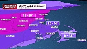 Major New England Snowstorm Set To Bury Boston