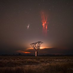 Andromeda and Sprites over Australia