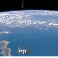 Space Station Over the Ionian Sea