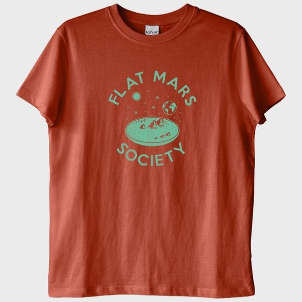 "Flat Mars": Düz Mars Cemiyeti T-Shirt