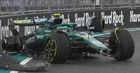 Fernando Alonso suffers heavy crash after Liam Lawson collision