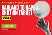 Ladbrokes Man City v Chelsea Offer: Get 40/1 on a Haaland Shot on Target