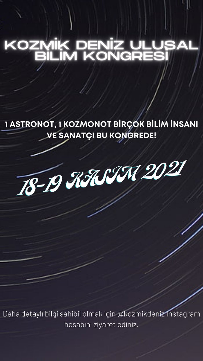 Kozmik Deniz Online Bilim Kongresi 2021