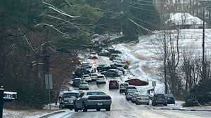 Snowstorm Causes Major Traffic Disruptions On Madrid-Segovia Highway