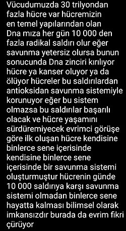 Antioksidan savunma sistemi evrimi çürütüyor mu?