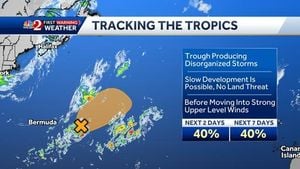 National Hurricane Center Watches Atlantic Disturbance Near Bermuda