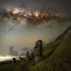 Milky Way over Easter Island