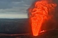 Kilauea volcano in Hawaii erupts with 100-ft lava fountains