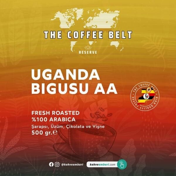 Uganda Bugisu AA Yöresel Kahve 1000 gr