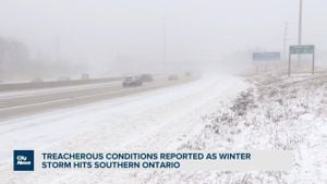 Severe Blizzard And Wind Warnings Hit Southern Ontario