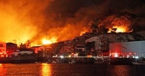 Massive Fire Devastates Oita Neighborhood In Japan