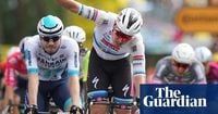 Sprint leader Jasper Philipsen crashes out of Tour as Tim Merlier wins chaotic stage three