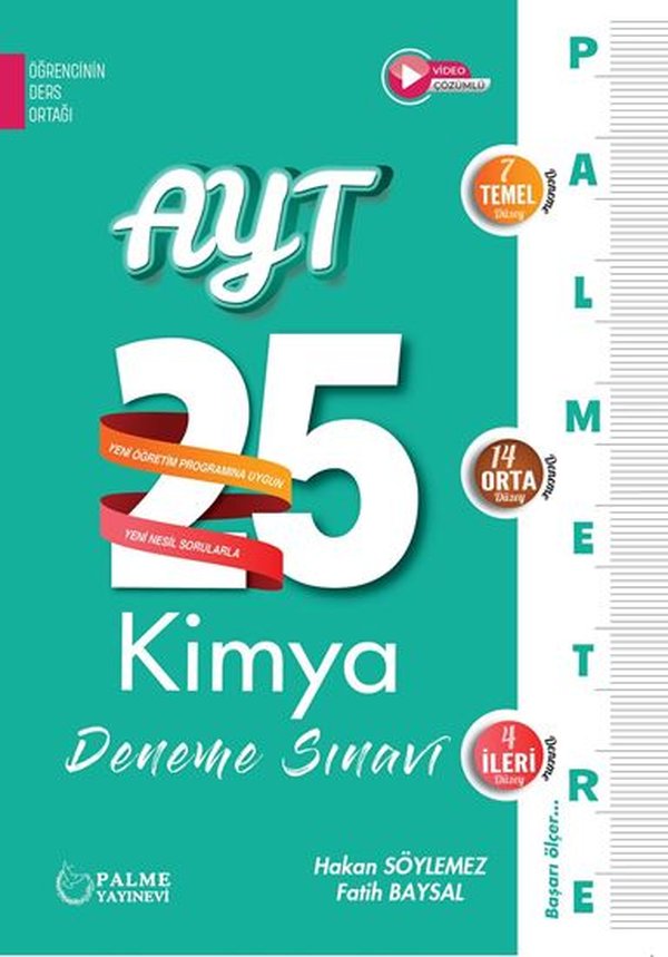 PALMETRE AYT KİMYA 25 DENEME SINAVI