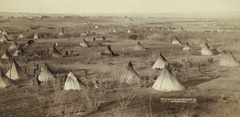 Kızılderililere ait bir rezarvasyon kampı.