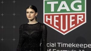 Alexandra Daddario Dazzles At Formula 1 Grand Prix