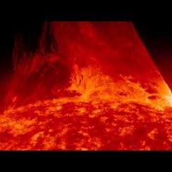 SDO'dan Bir Güneş Çıkıntısı Püskürmesi
