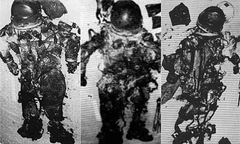 Komuta Kapsülünde Yanan Astronotların Cesetleri