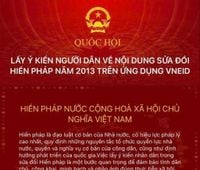 Cách thức để người dân góp ý sửa đổi, bổ sung một số điều của Hiến pháp 2013 trên VNeID