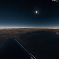 Eclipse at 44,000 Feet