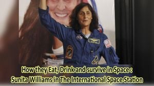 Astronaut Suni Williams Delights Students With Space Drinking Demo