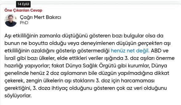 Çağrı Mert Bakırcı tarafından 14 Eylül 2021'de cevaplanmış.