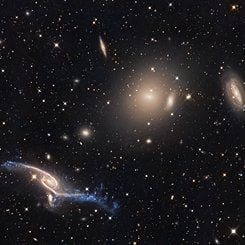 Giant Galaxies in Pavo