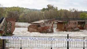 Ancient Roman Bridge Collapses In Talavera Amid Flooding