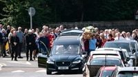 Heartbreaking funeral scenes as mourners gather for grandad, 56, killed in home